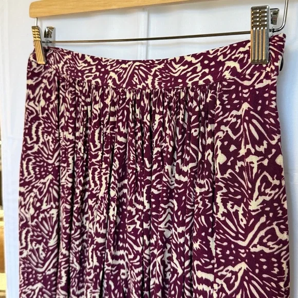 BA+SH Lenny midi-skirt asymmetrical abstract floral print MEDIUM  NWT - Picture 10 of 14